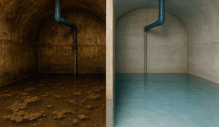 Water Tank Cleaning Process